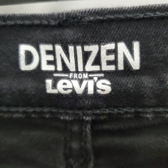 Denizen by Levi's High-Rise Jegging Crop Women's Black Cuffed Hem Jeans 28 - Picture 6 of 12